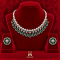 Florina Pearl Necklace Set - Emerald Green
