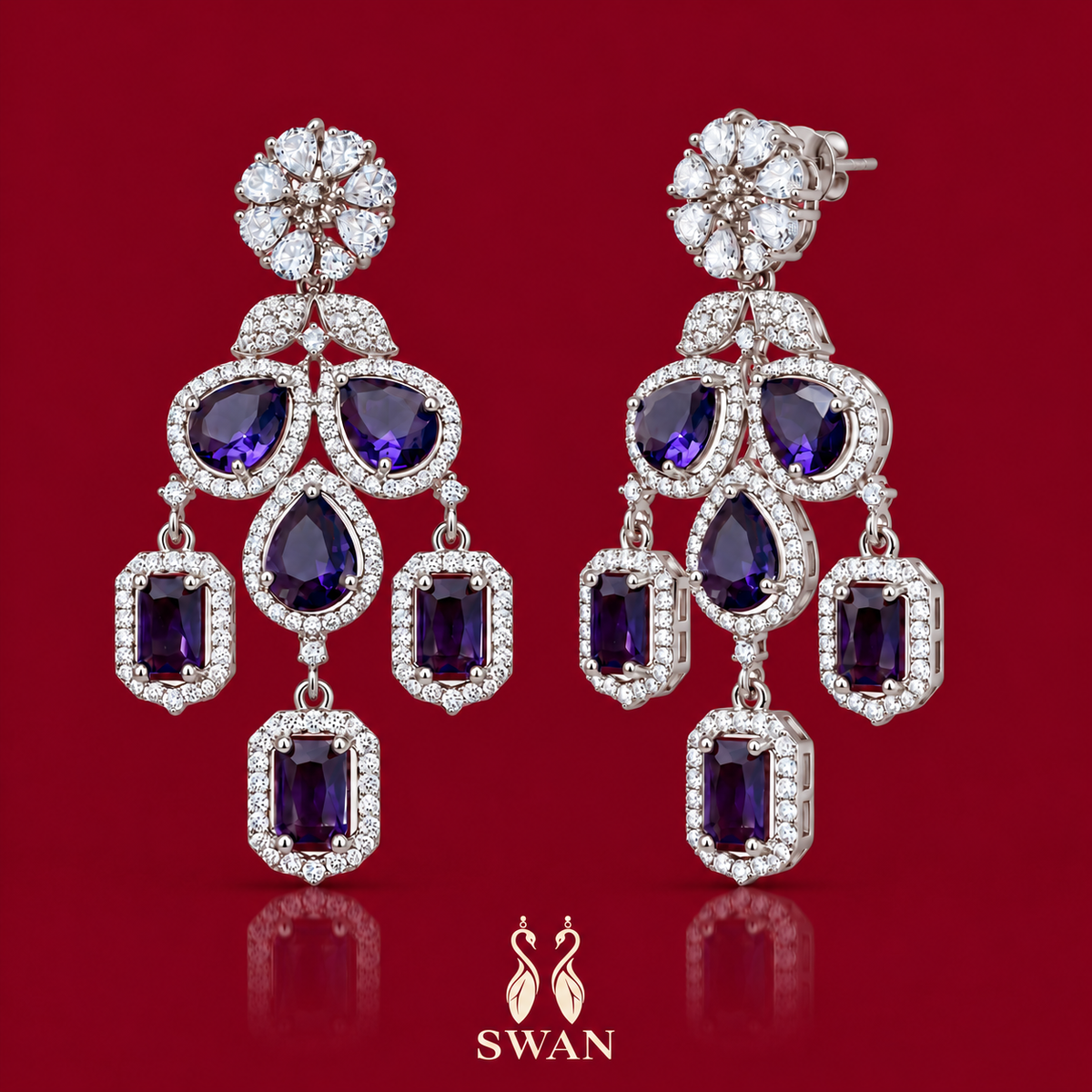 Fleur Violet Earrings