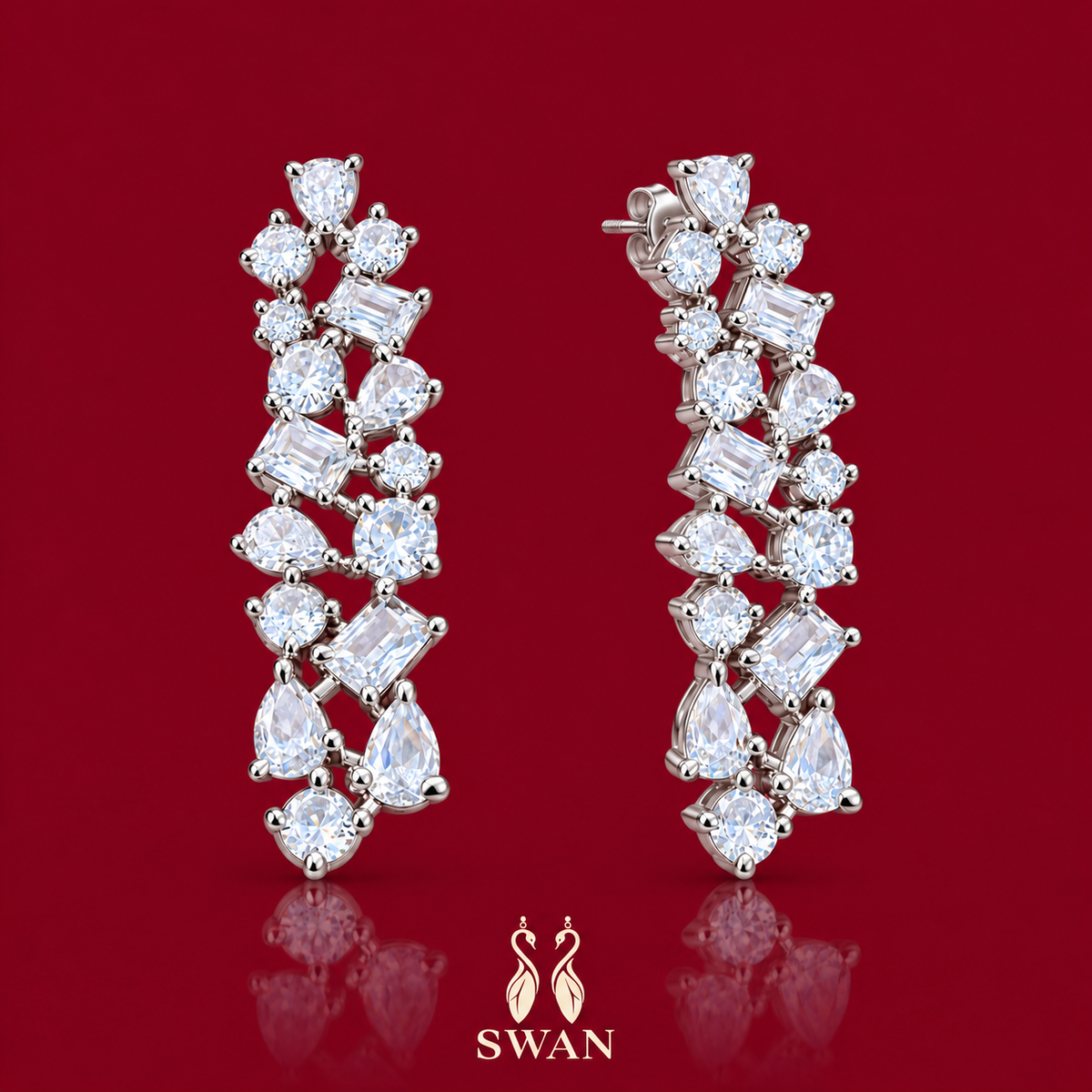 Crystal Cascade Earrings