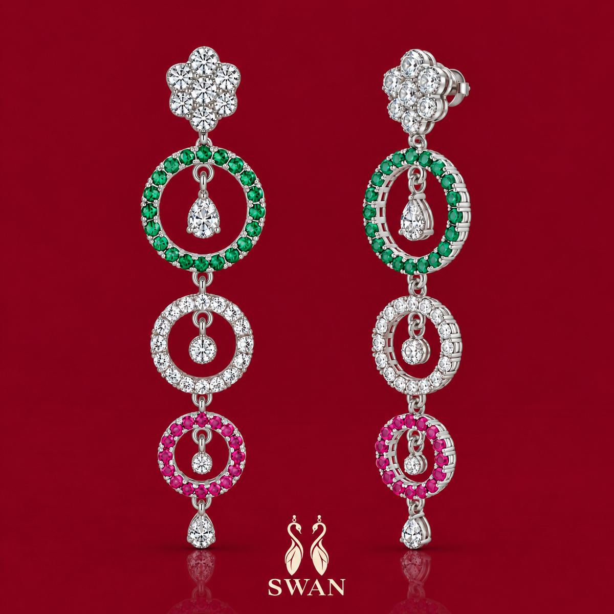 Trio Circles Earrings