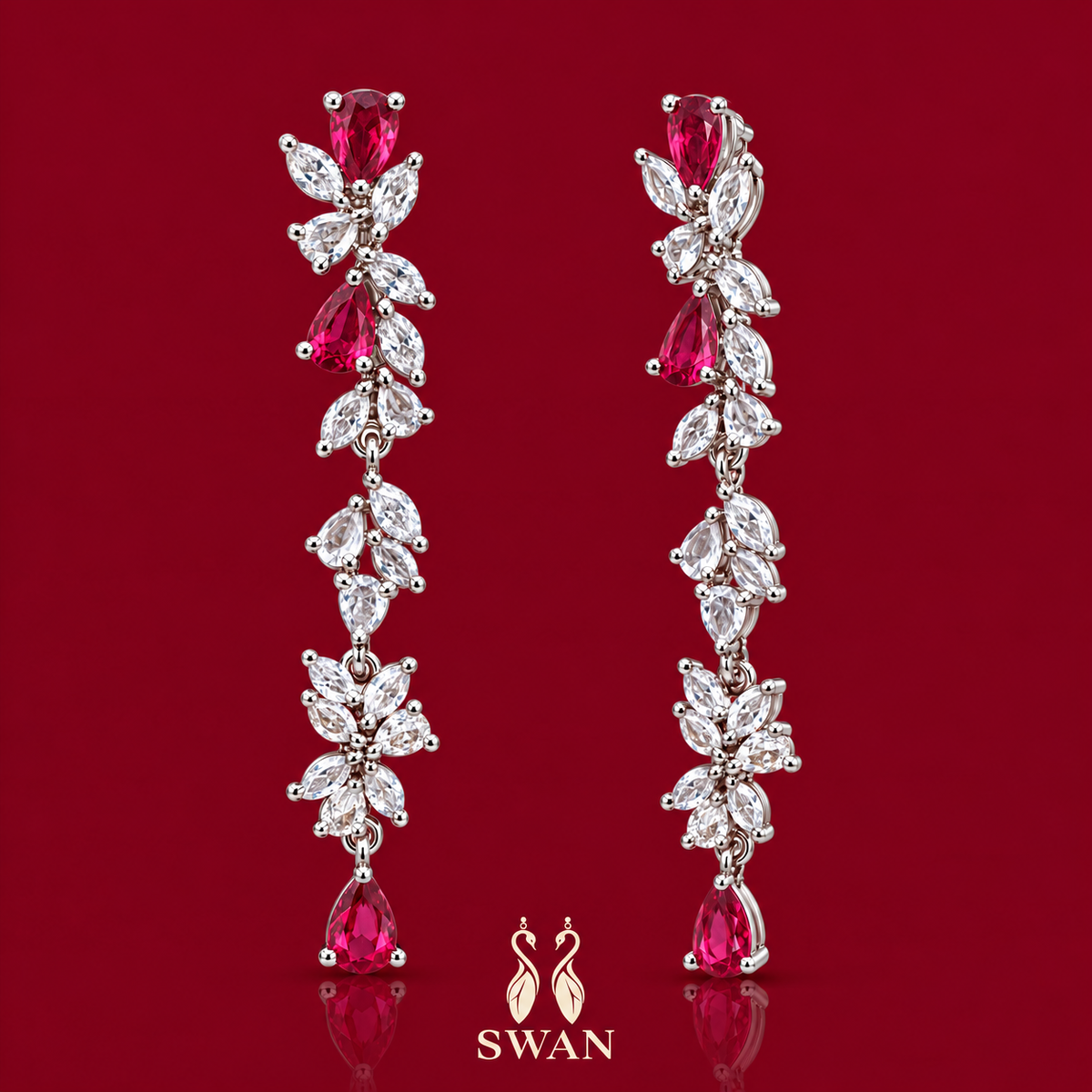 Sylvie Ruby Earrings