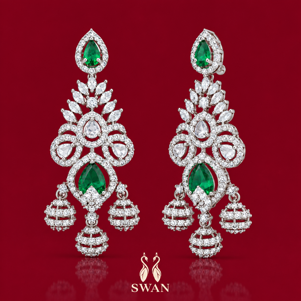 Meher Emerald Earrings