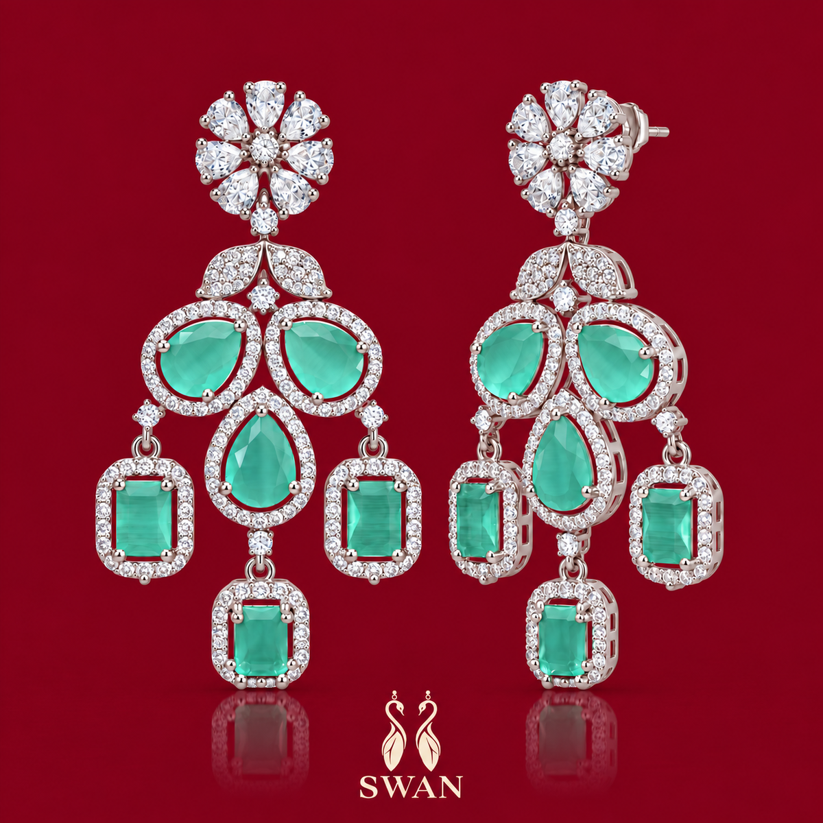 Fleur Mint Earrings